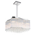 Silver Orchid Blue 10 Light Chandelier With Chrome Finish