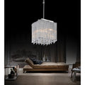 Silver Orchid Blue 3 Light Mini Pendant With Chrome Finish