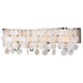 Vaxcel Elsa Capiz Shell 4L Vanity Satin Nickel