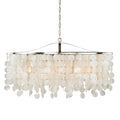 Vaxcel Elsa Capiz Shell 36 Pendant Satin Nickel