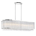 Silver Orchid Blue 8 Light Chandelier With Chrome Finish