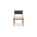 Elsinore Dining Chair Solid Oak Frame Top Grain Leather Back Carved Back Detail Deep Brown