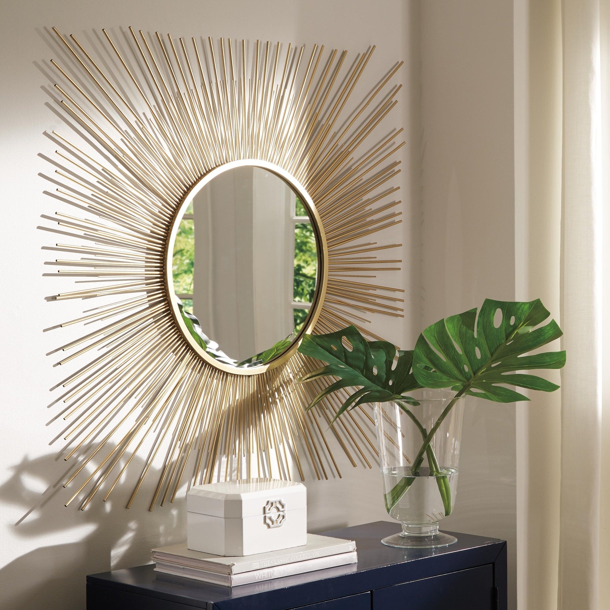 Signature Design By Ashley Elspeth Accent Mirror Antique Gold