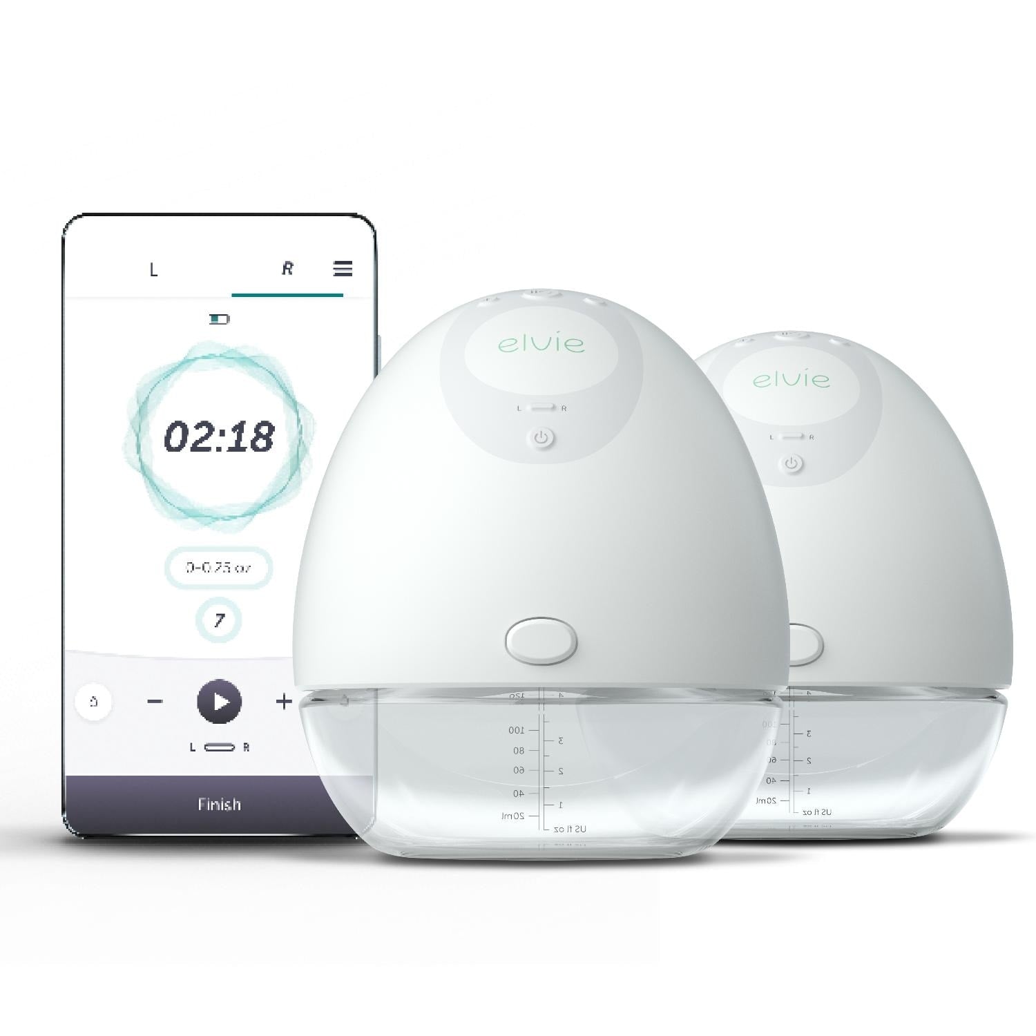Elvie Pump Double Electric Breast Pump White