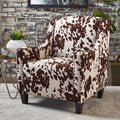 Elysabeth Cow Print Velvet Club Chair By Christopher Knight Home