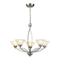 Elysburg 28 Inch Wide 5 Light Chandelier In Satin Nickel 28In W X 28In D X 23In H