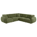 Elysia 5 Piece Chenille Upholstered Modular Sectional Sofa