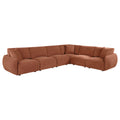 Elysia 6 Piece Chenille Upholstered Modular Sectional Sofa
