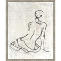 Embellished Gestural Contour I Nude By Ethan Harper Framed Mounted Canvas Wall Art Print