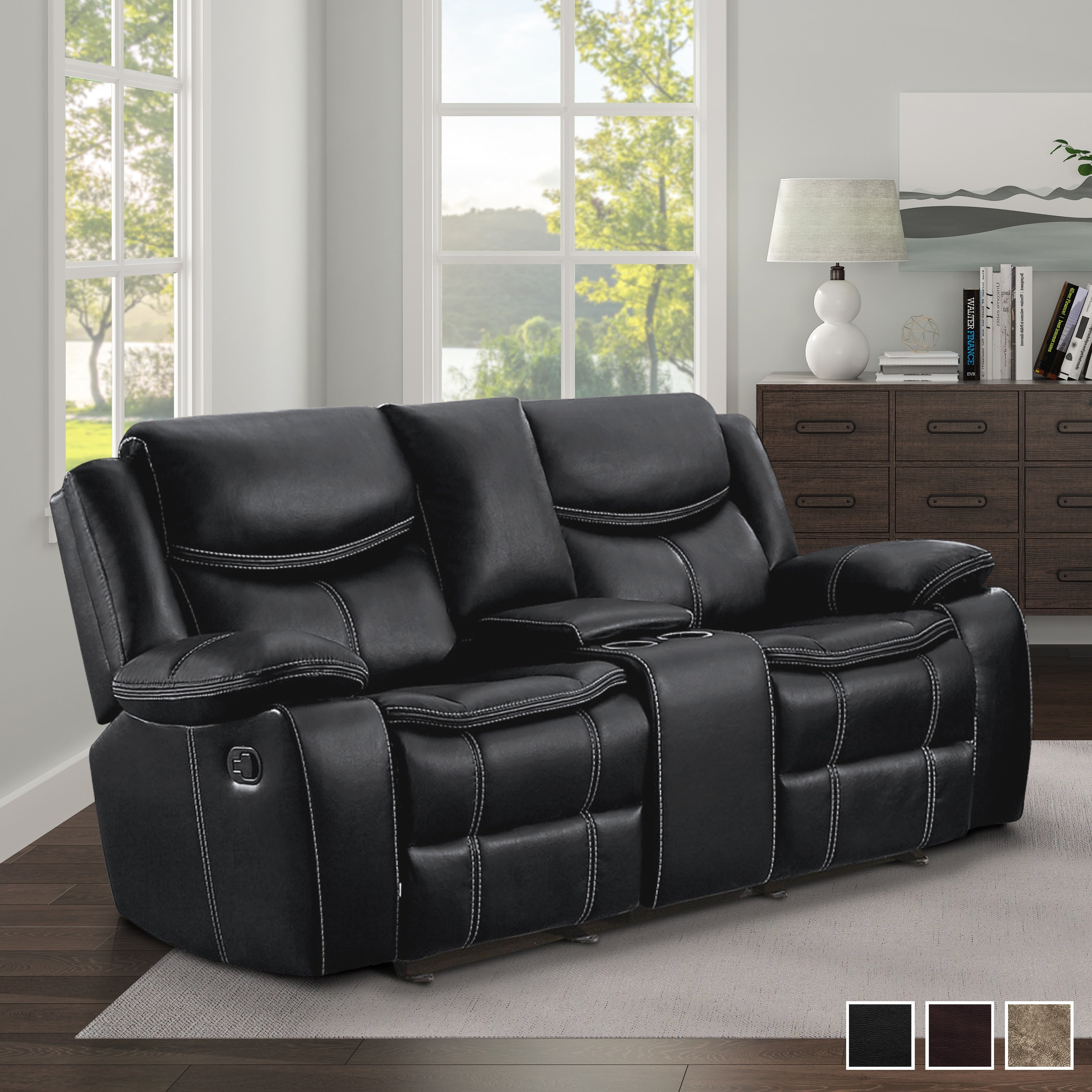 Ember Double Glider Reclining Loveseat