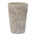Embossed Wildflower Cement Planter Set Of 2