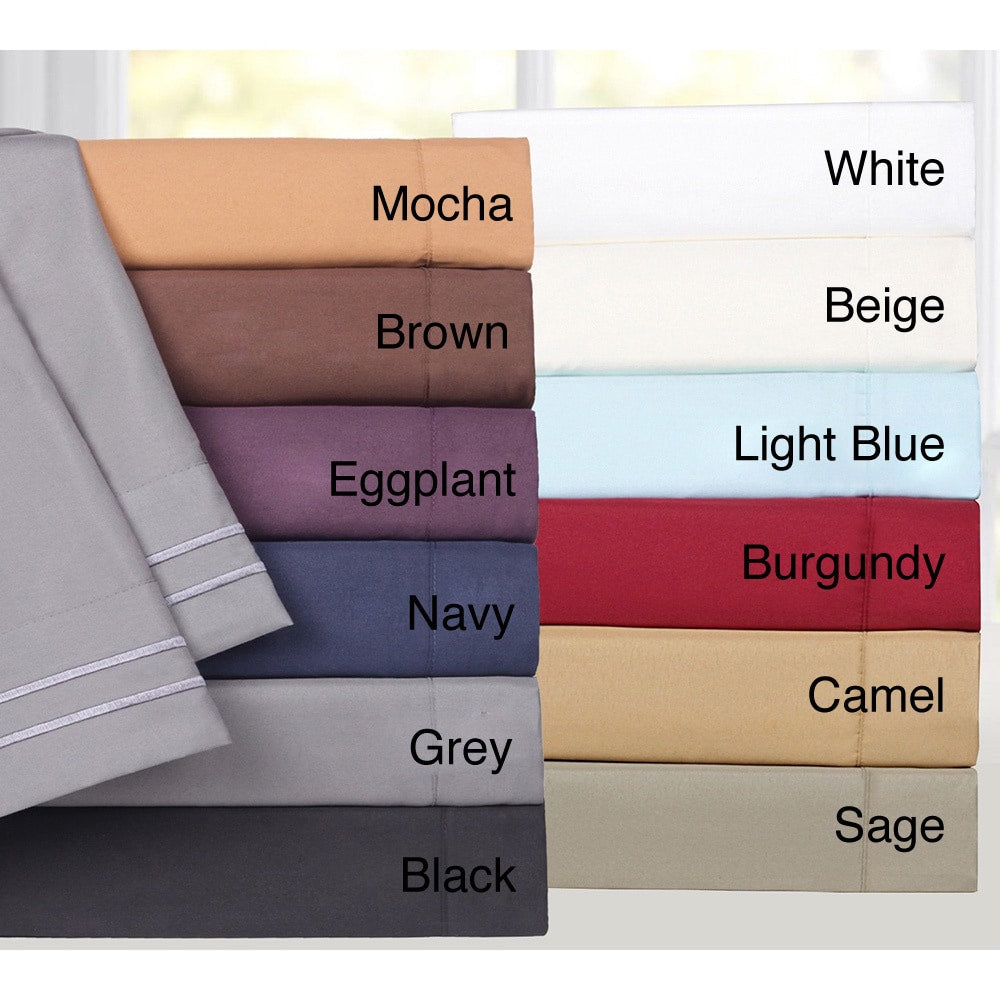 Embroidered 4 Piece Bed Sheet Set