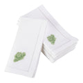 Embroidered Cabbage Hemstitched Cotton Napkin Set Of 6