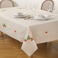 Embroidered Christmas Tree Design Tablecloth