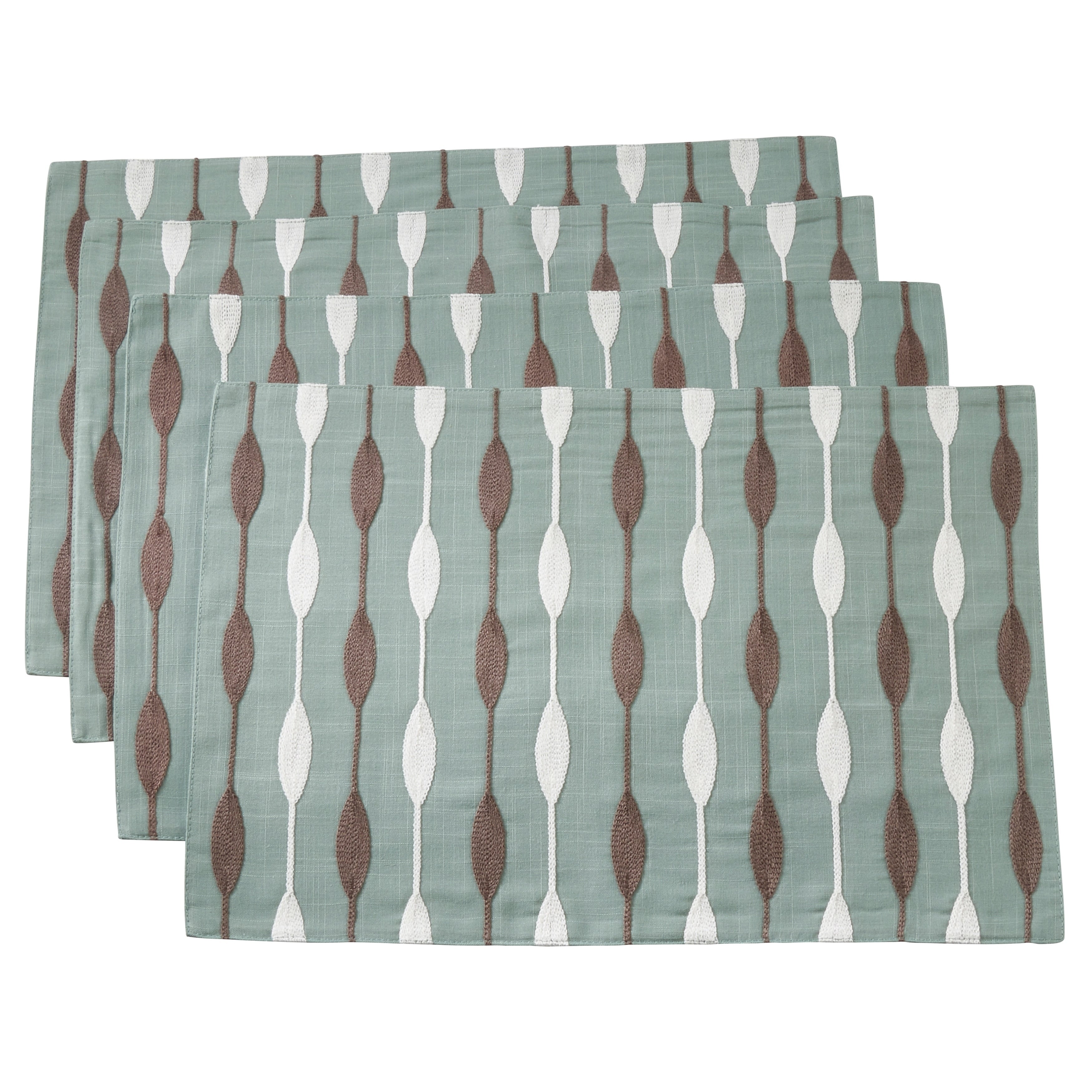 Saro Lifestyle Embroidered Design Table Mats Set Of 4