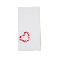 Embroidered Heart Wreath Napkins Set Of 4 Scattered Heart Circle Motif For Romantic Tables 20 X20