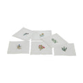 Embroidered Linen Cocktail Napkins Set Of 6
