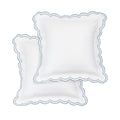 Embroidered Percale Crisp Cotton Double Scallopier Duvet Set