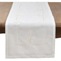 Fleur De Lis Design Embroidered Runner