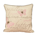 Embroidered Shabby Chic Poly Linen Butterfly Throw Throw Pillowby Home Accent Pillows