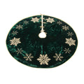 Embroidered Snowflake Christmas Tree Skirt 48 D