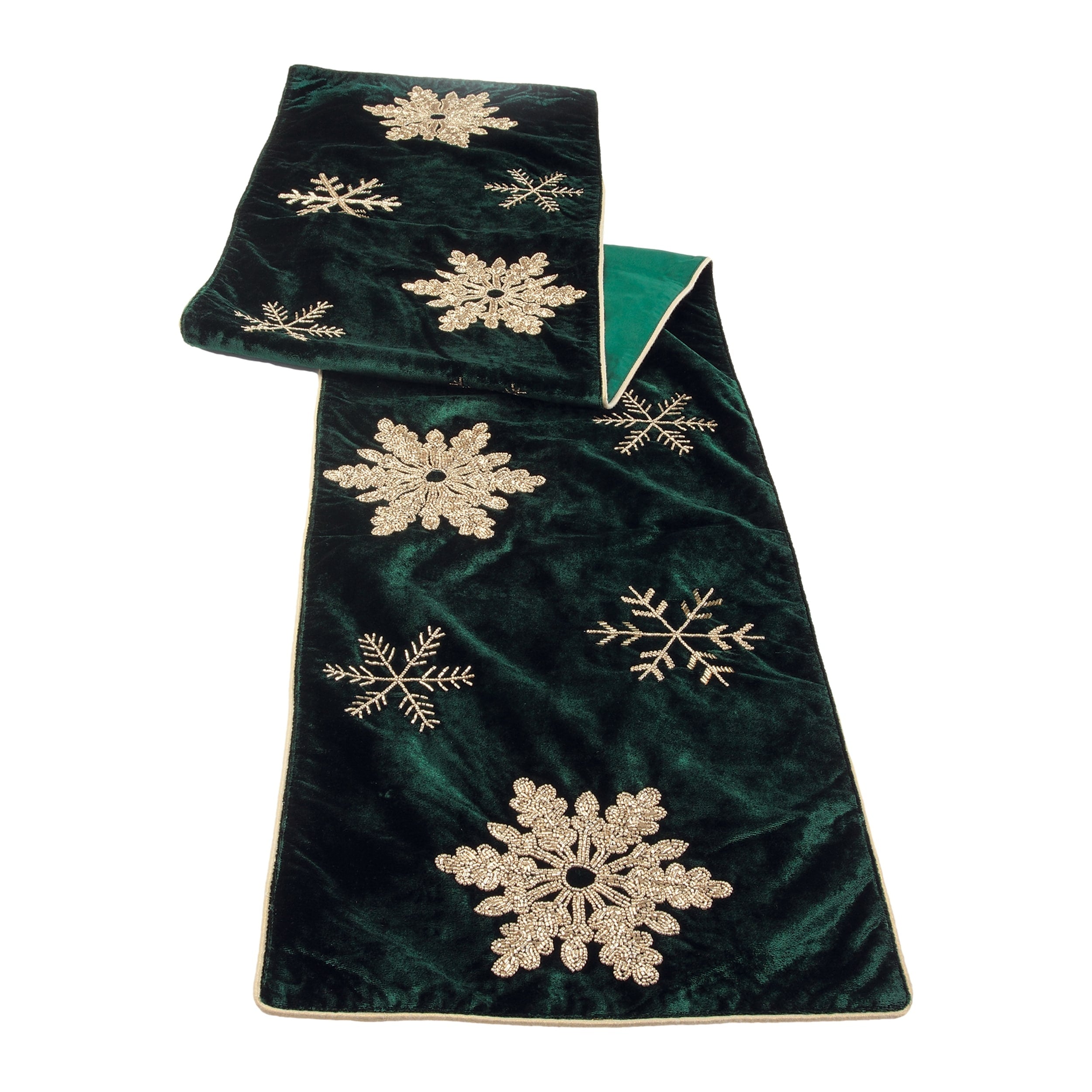 Embroidered Snowflake Table Runner 72 L