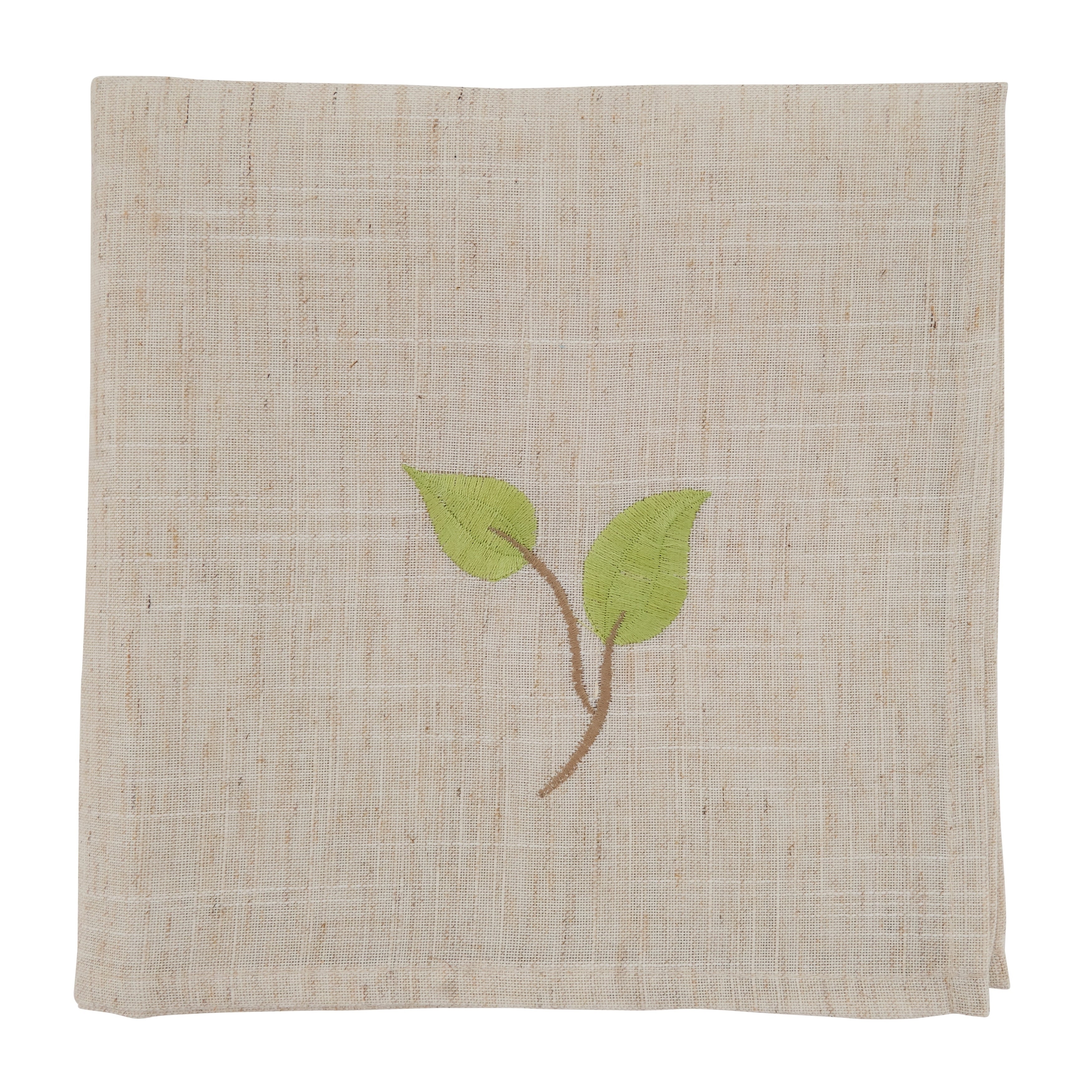 Embroidered Table Napkins With Vine Design Set Of 4 20 X 20