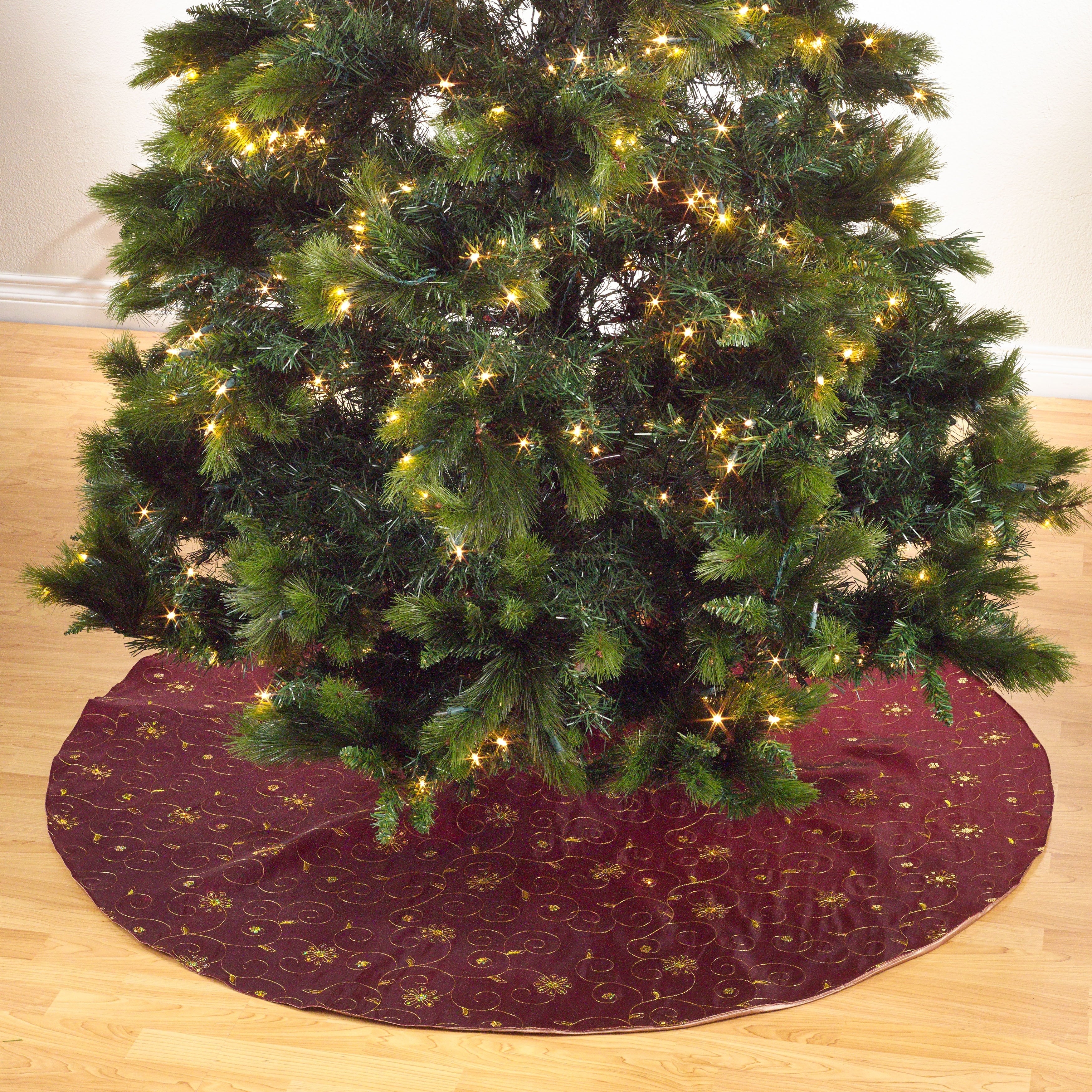 Embroidered Sequined Tree Skirt