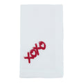 Embroidered Xoxo Cotton Look Napkins Set Of 4 Handwritten Love Motif For Romantic Tables 20 X20