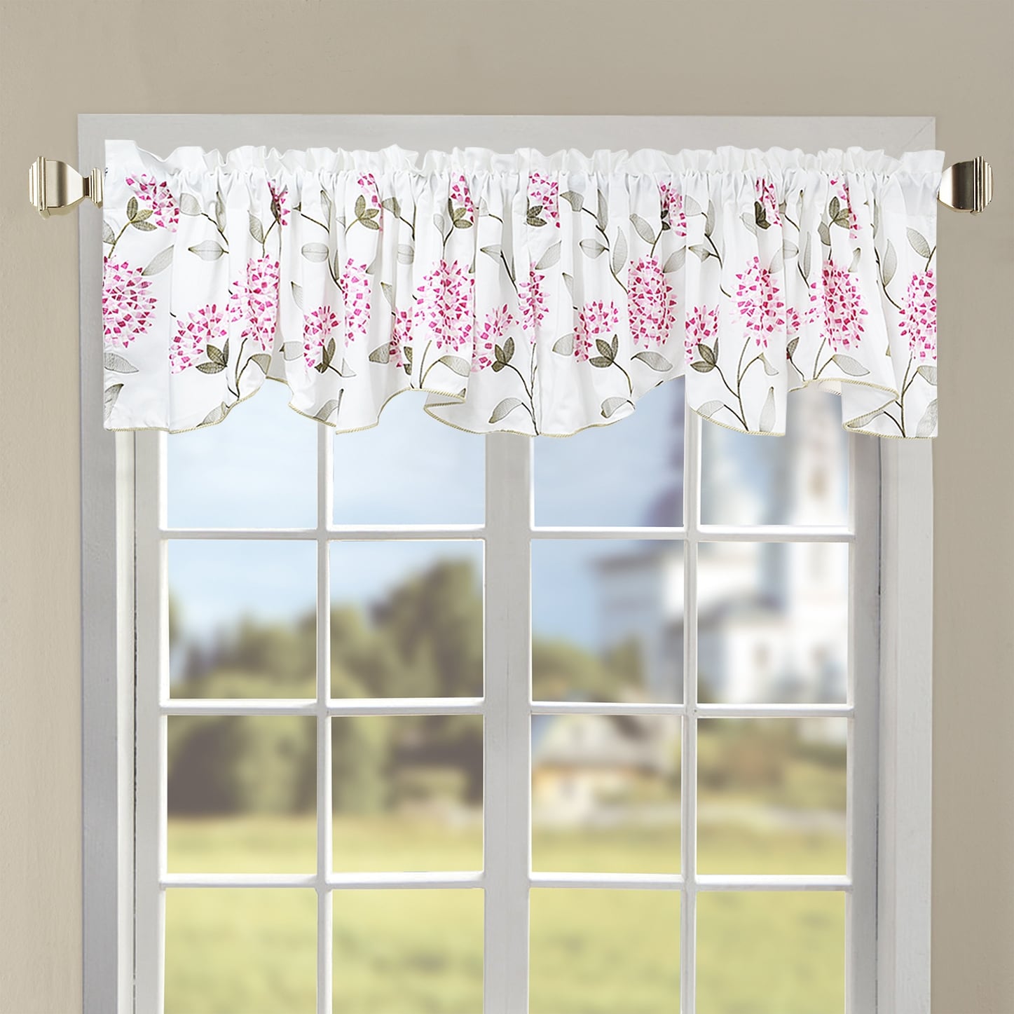 Embroidery Sunflower Valance