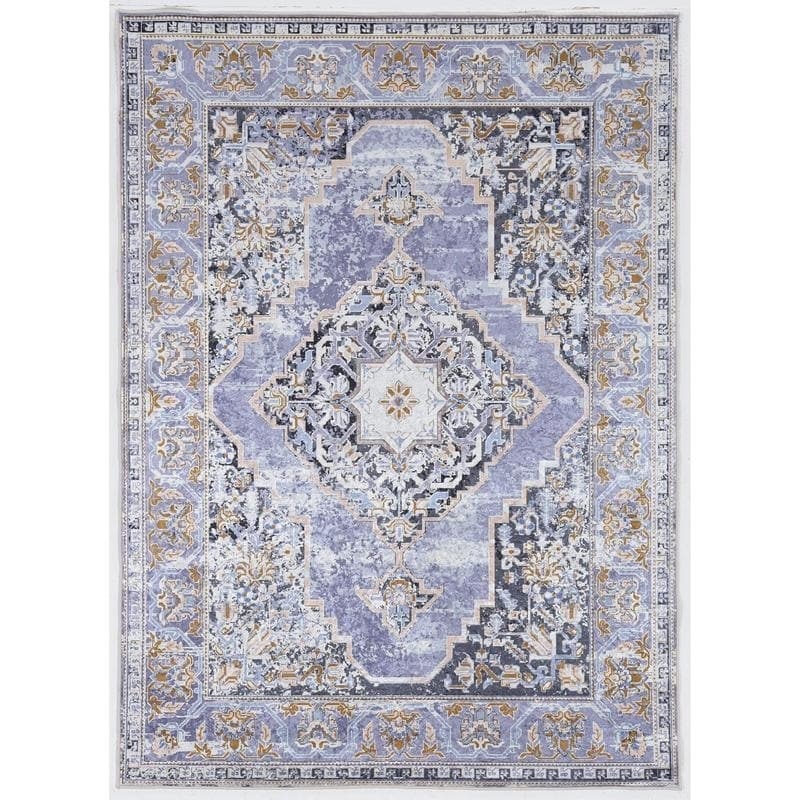 Porch Den Toelle Distressed Medallion Pattern Area Rug