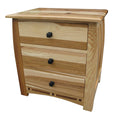 Simply Solid Emilian Solid Wood Nightstand With Three Drawers Natural