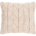Emilija Macrame Cream Feather Down Or Poly Filled Throw Pillow 18 Inch