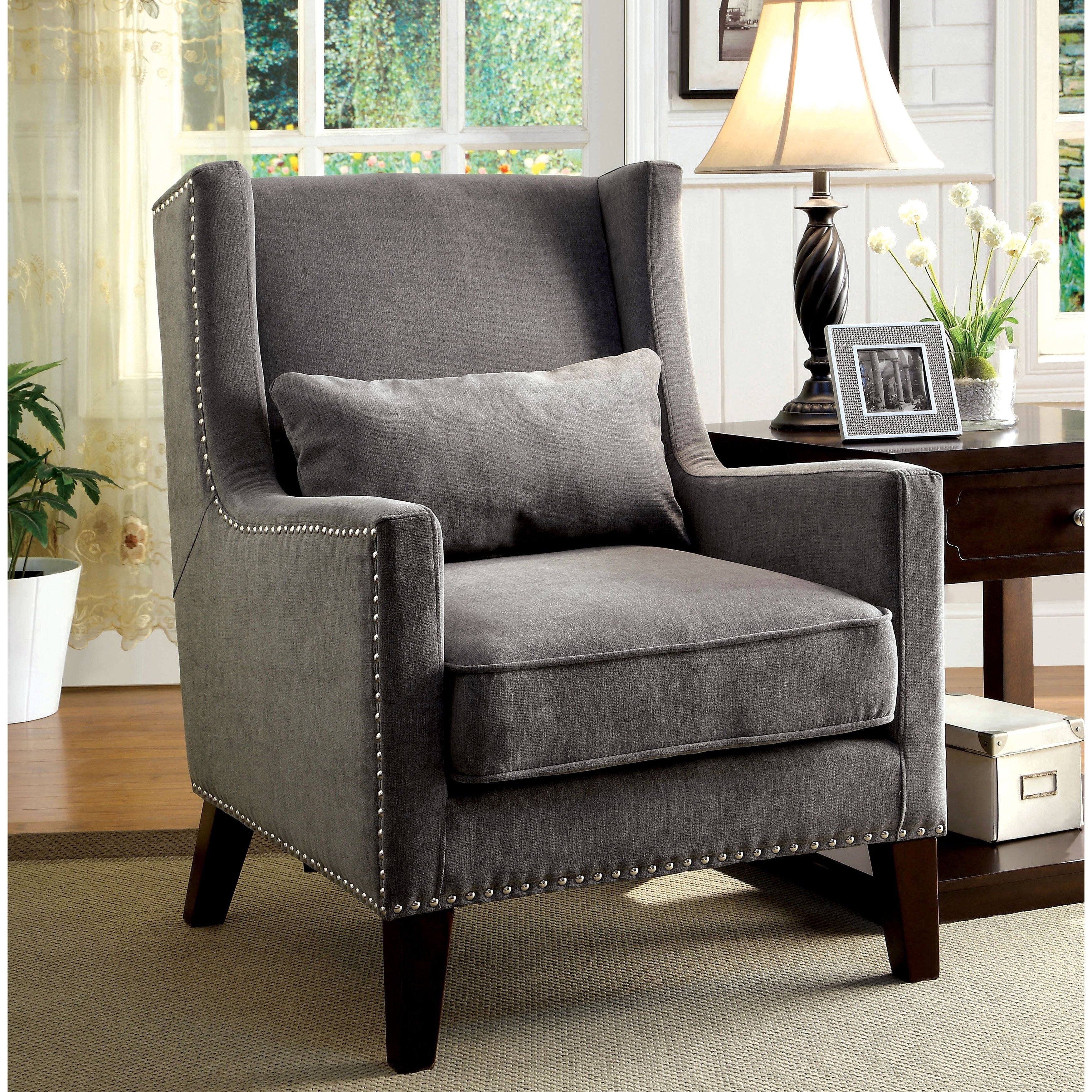 Furniture Of America Emilla High Back Accent Chair