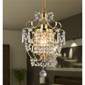 Emily 1 Light Gold 11 Inch Crystal Chandelier
