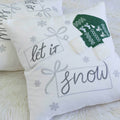 Emily Christmas Cotton Embroidery 20 Square Decorative Throw Pillow 2Pk