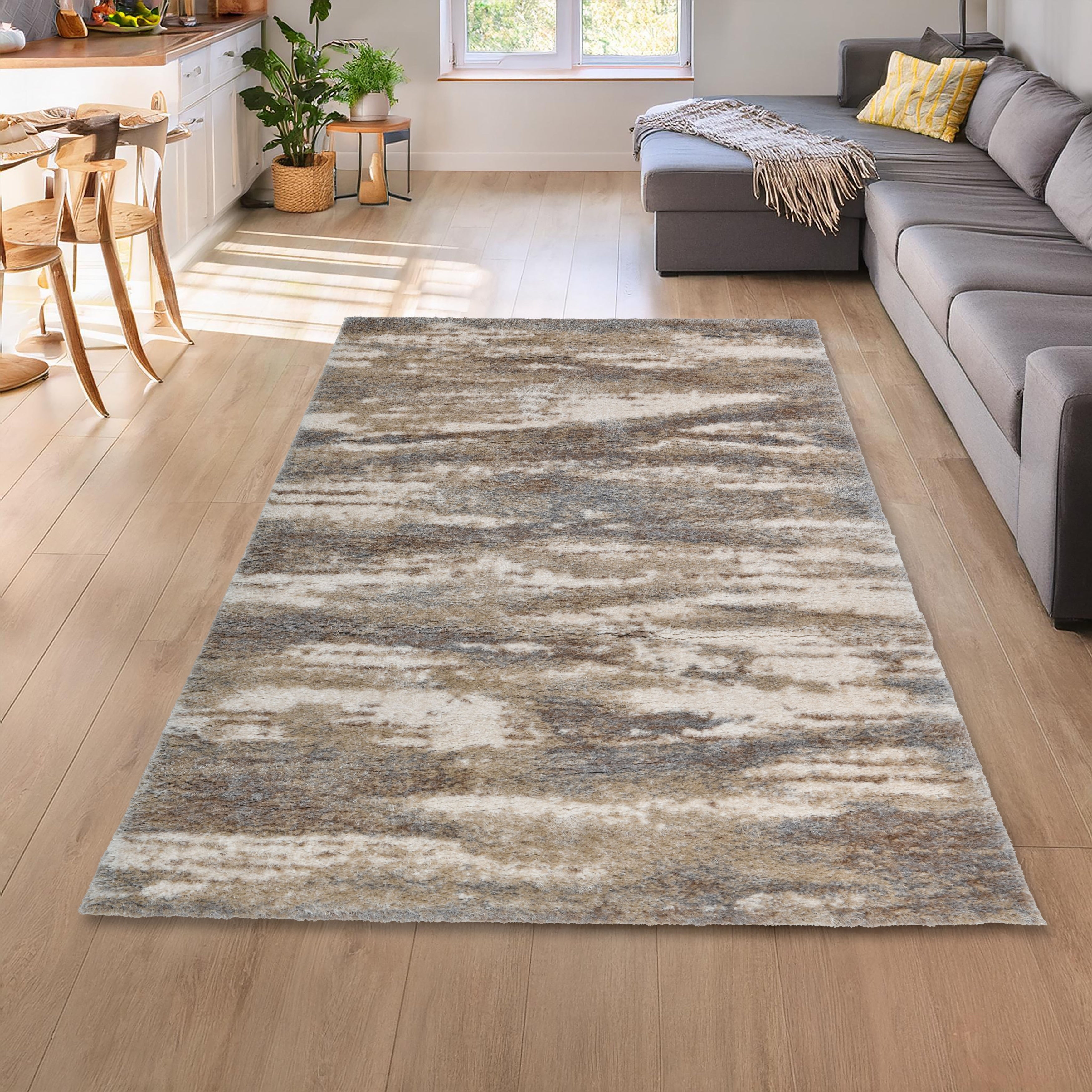Emily Modern Abstract Shag Area Rug