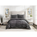 Emily Texture Twin Twin Xl Comforter Set Dark Gray
