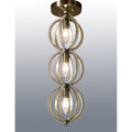 Emma 3 Light Antique 7 Inch Crystal Flush Mount