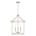 Emmett 17 Inch Wide 4 Light Pendant In Brushed Nickel 17In W X 17In D X 25.25In H