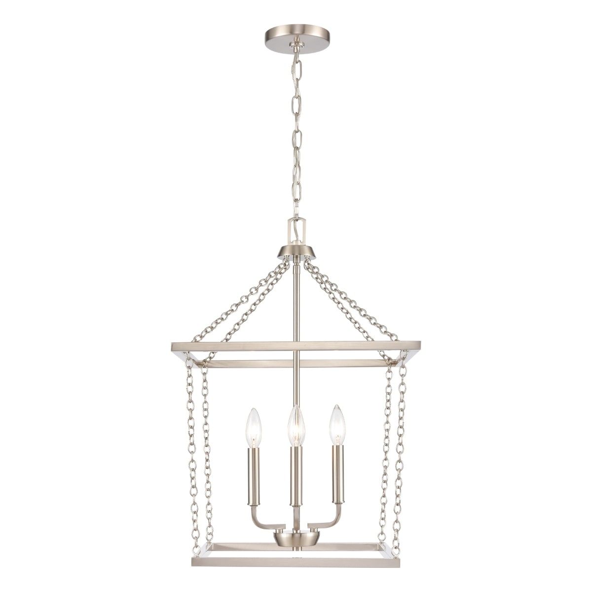 Emmett 17 Inch Wide 4 Light Pendant In Brushed Nickel 17In W X 17In D X 25.25In H