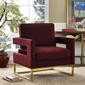 Emory Marroon Velvet Chair