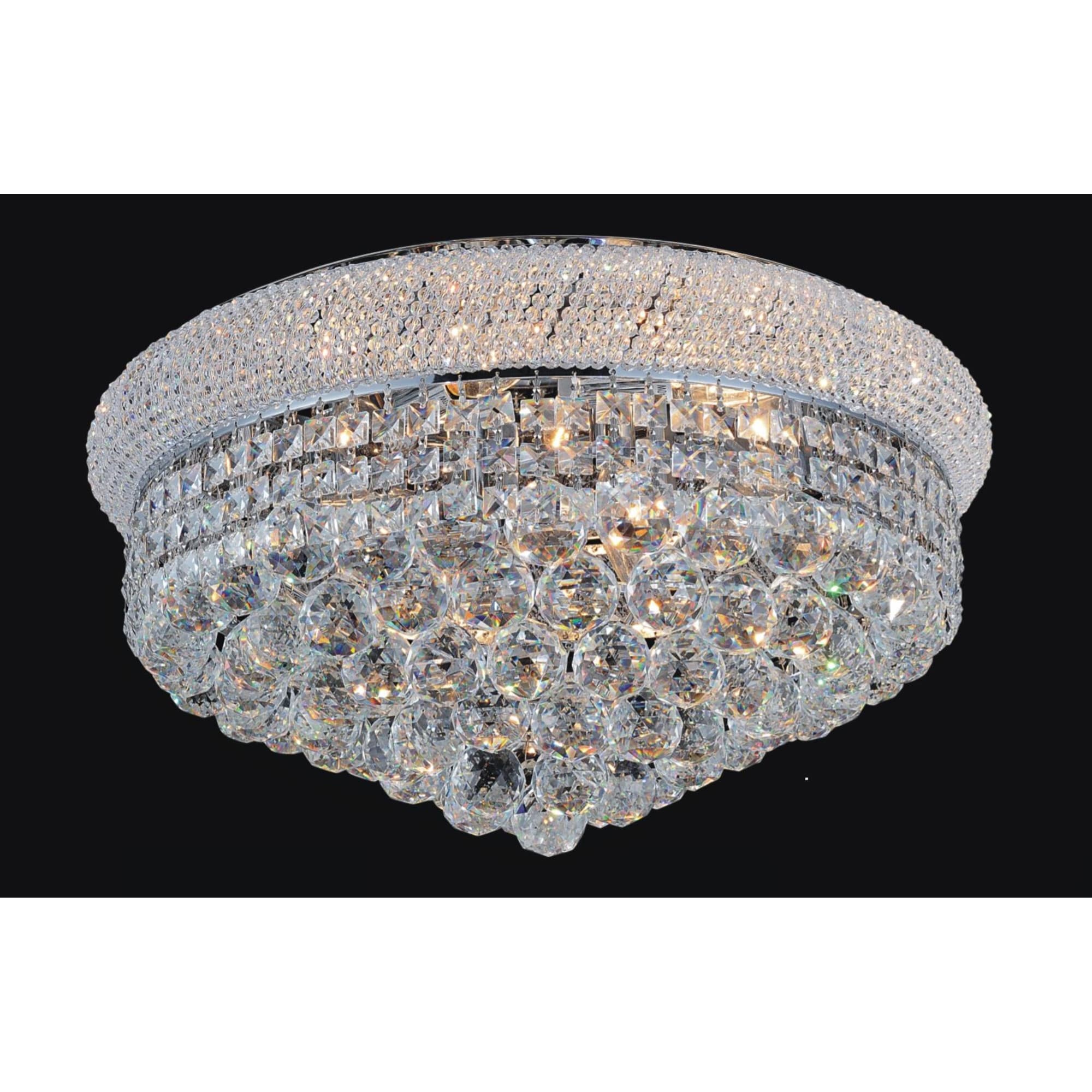 13 Light Chrome Stainless Steel Flush Mount