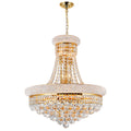 14 Light Goldtone Finish Stainless Steel Chandelier