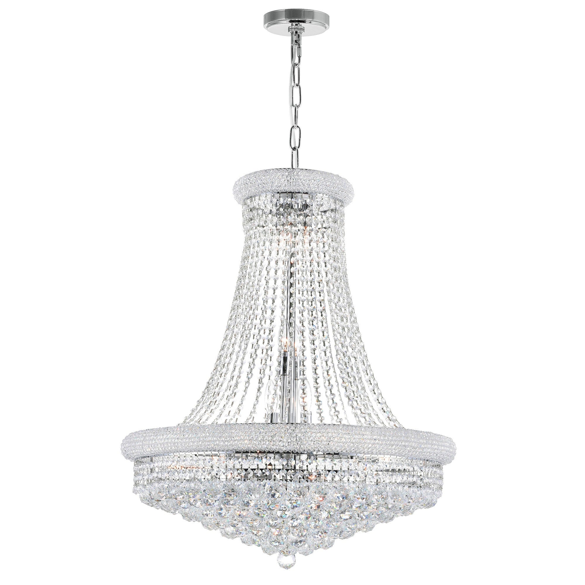 Chrome Finish Stainless Steel 18 Light Chandelier
