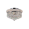 Empire Collection Chrome Stainless Steel 4 Light Flush Mount