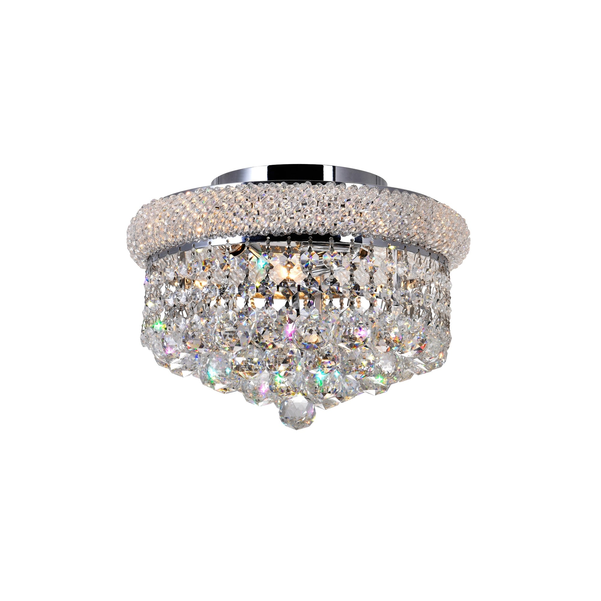 Empire Collection Chrome Stainless Steel 4 Light Flush Mount