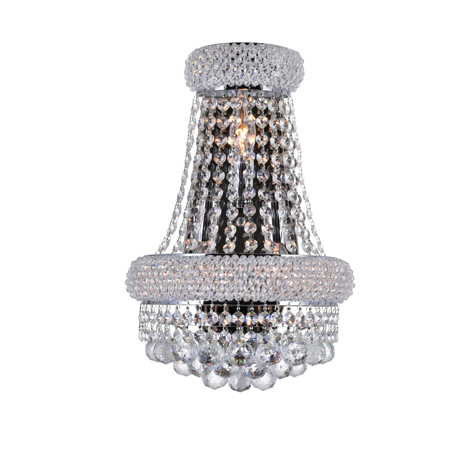 Gracewood Hollow Moukouri 3 Light Wall Sconce With Chrome Finish