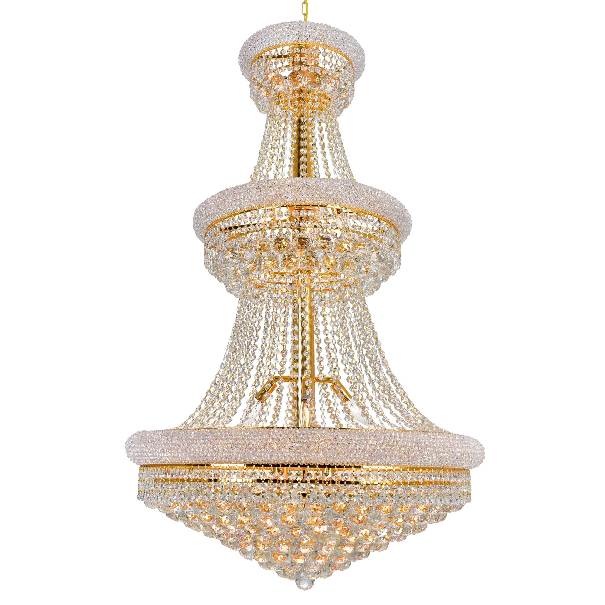 Gracewood Hollow Ngole 32 Light Chandelier With Goldtone Finish