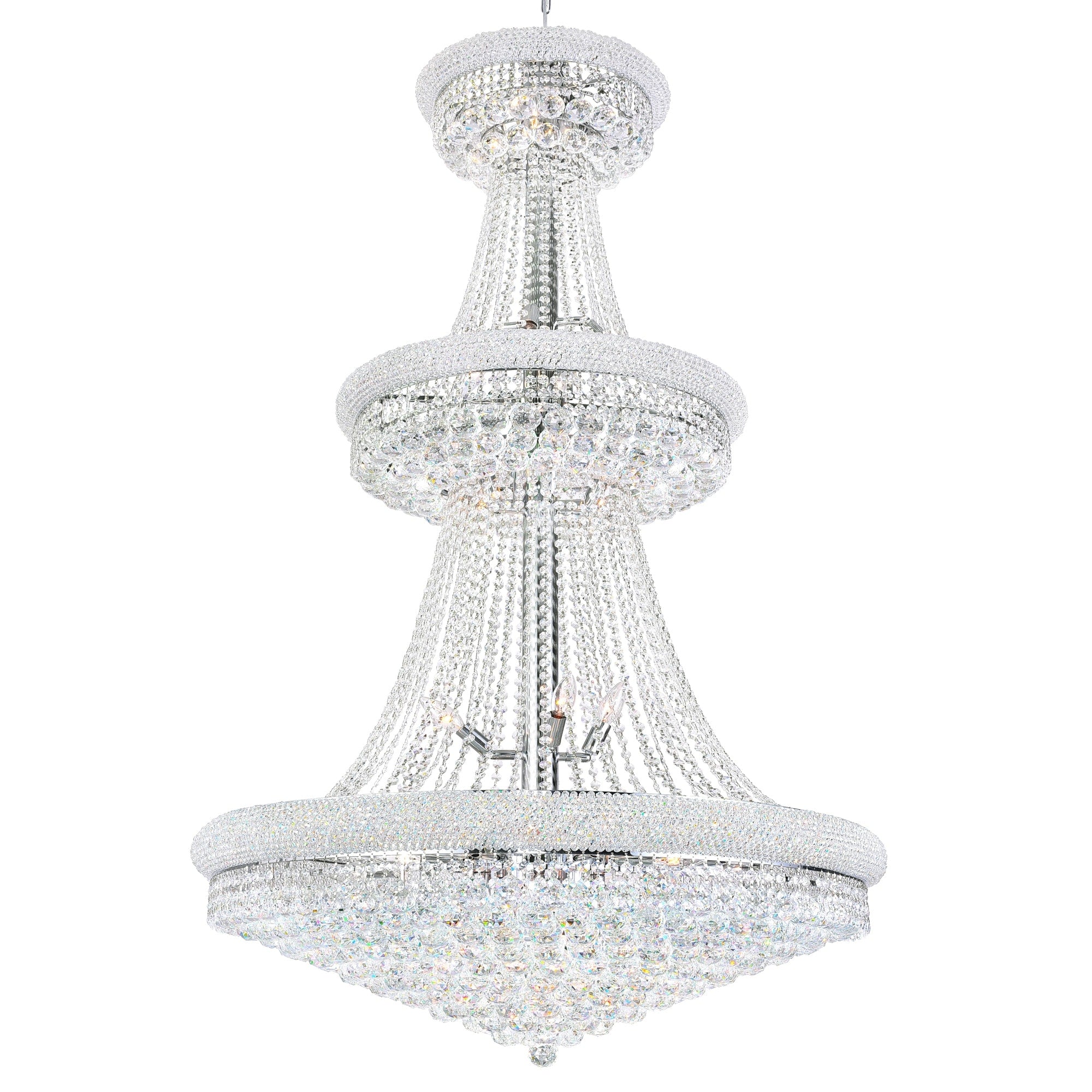 Gracewood Hollow Mongo 34 Light Chandelier With Chrome Finish